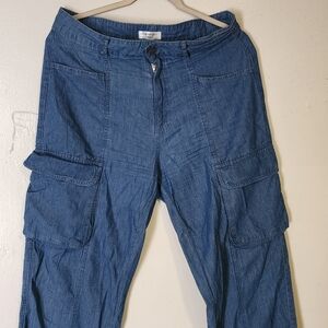 George Blue Denim Cargo Pants